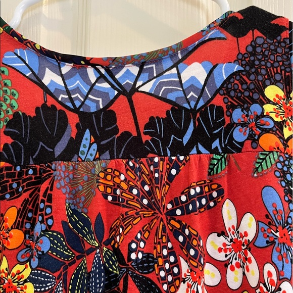 LOFT sleeveless tropical print top - Picture 6 of 7